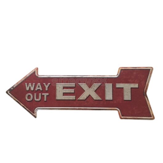 Metallskylt 45x16 cm Exit Way Out