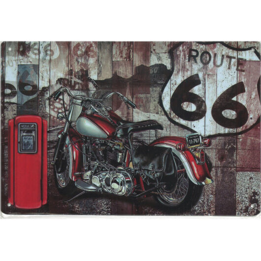 Rout 66 Motorcykel (20x30 cm)