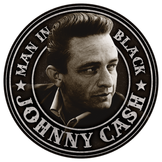 Johnny Cash ( Rund 30 cm )