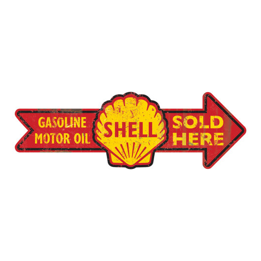 SHELL "GASOLINE SOLD HERE (62x22cm)