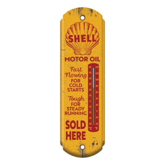 Shell Motor Oil Sold Here (44 x 13,3 cm. Djup 2 cm)